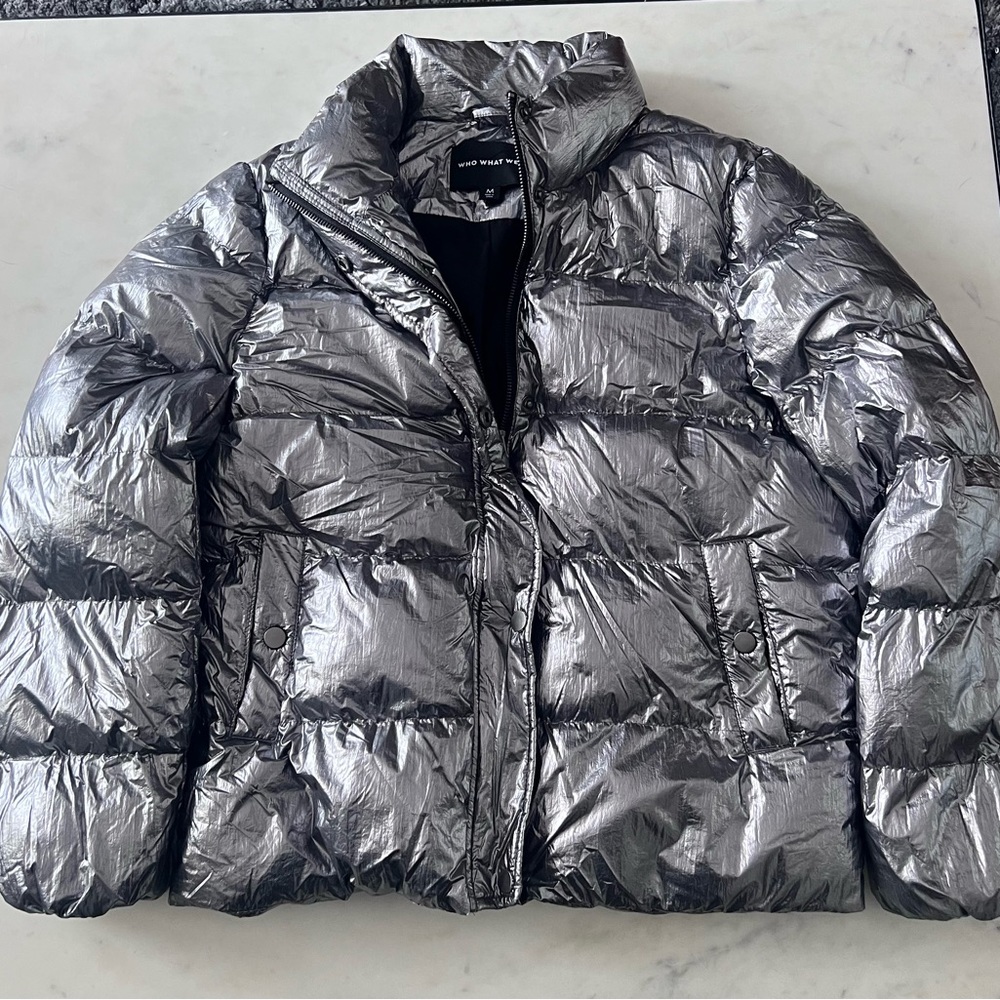 Metallic Puffer Jacket